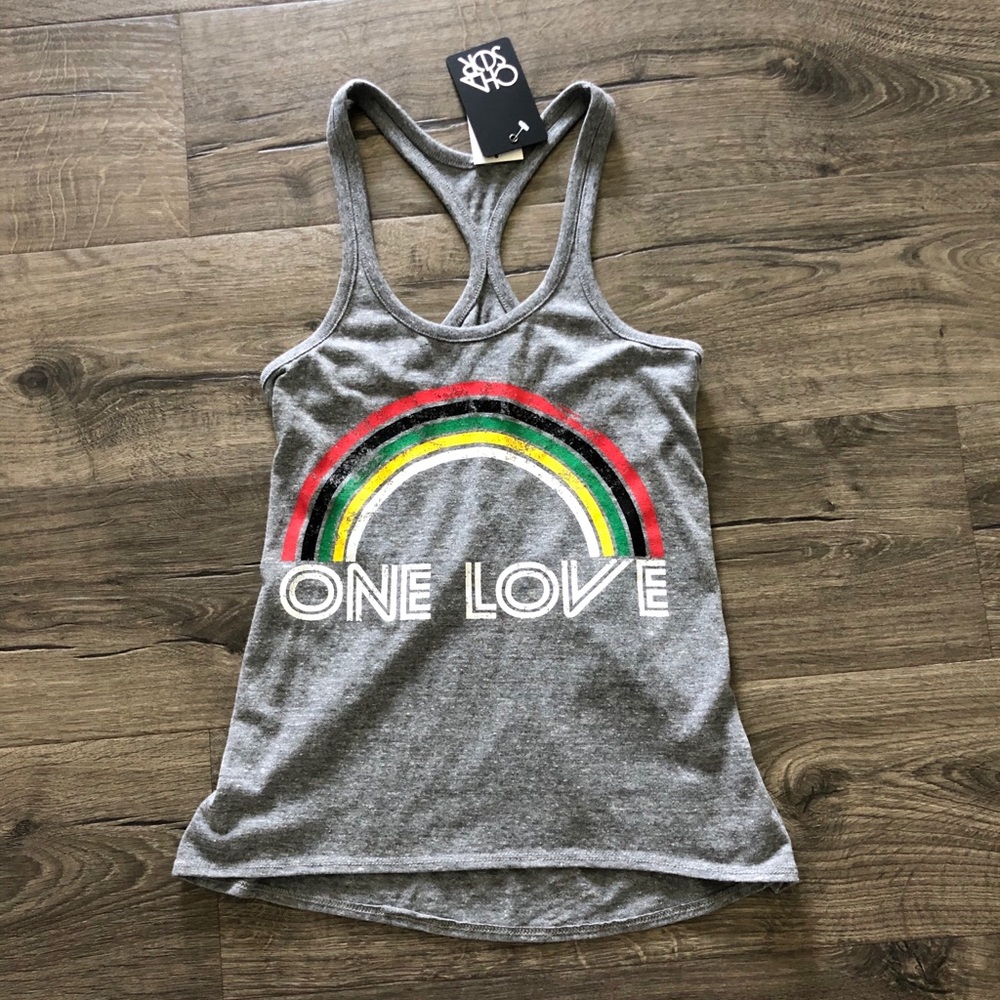 “One Love” Gray Chaser Tank Top